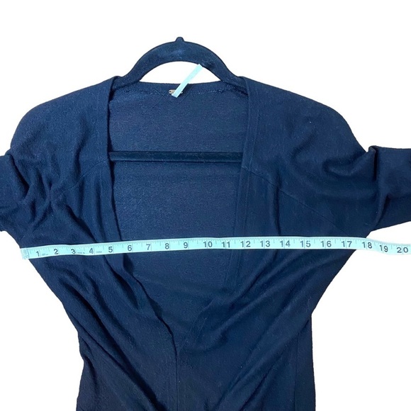 free People Black Ginger Cozy Tie Waist V-Neck Dress - Picture 9 of 10